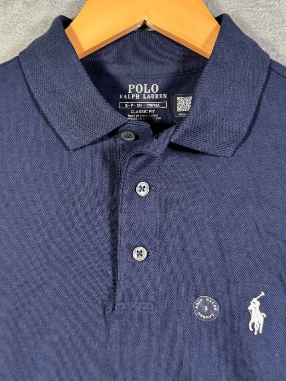 Polo Ralph Lauren Shirt Mens S Navy Blue Classic Fit Stretch Short Sleeve $118